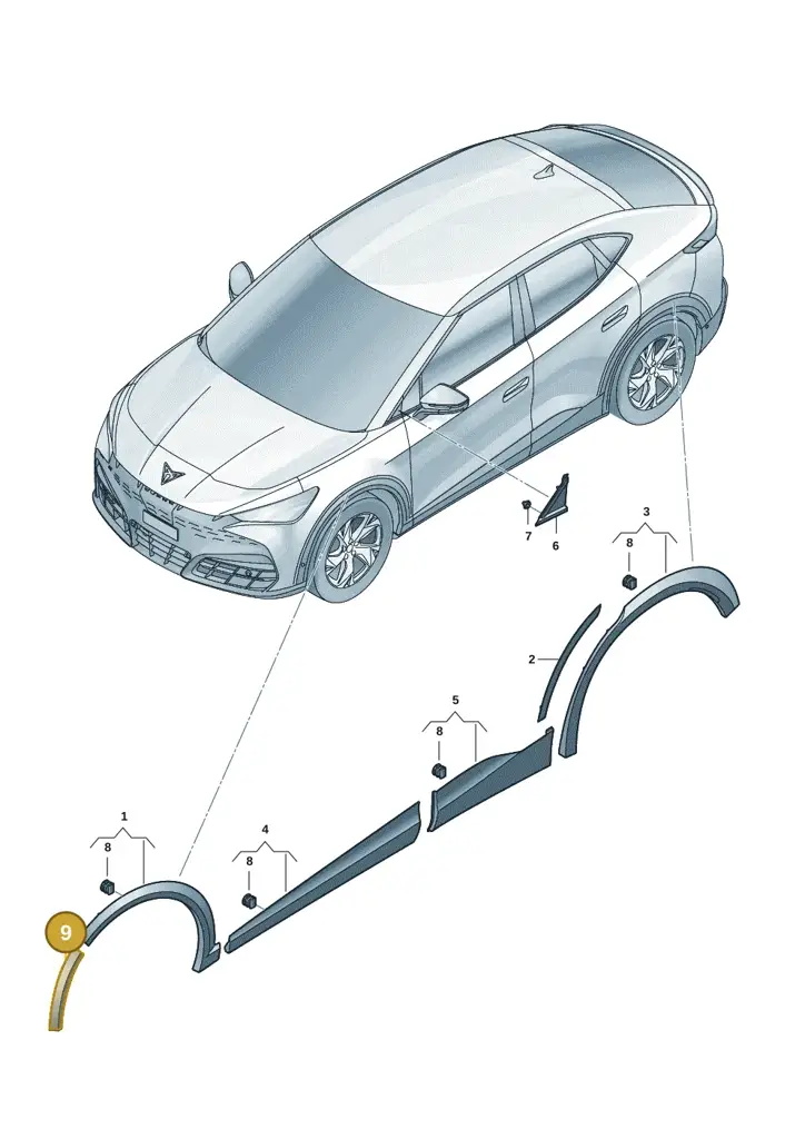 11H854731CY9T — SEAT CUPRA Tavascan (2023-) diagram 20h853030, position 9