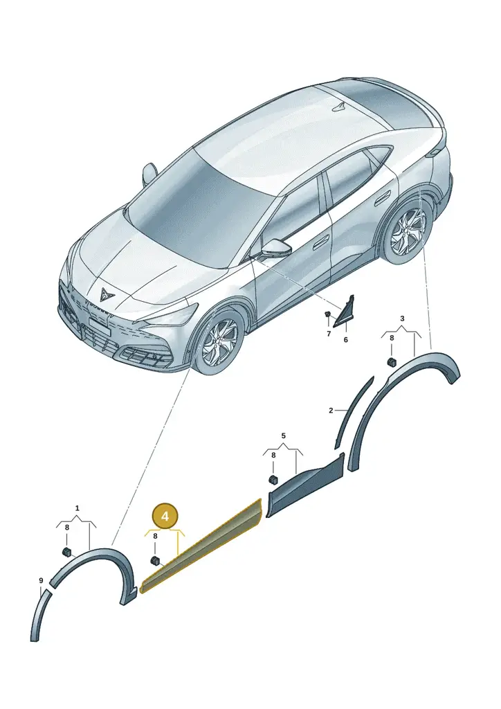 11H854940X7Z — SEAT CUPRA Tavascan (2023-) diagram 20h853030, position 4