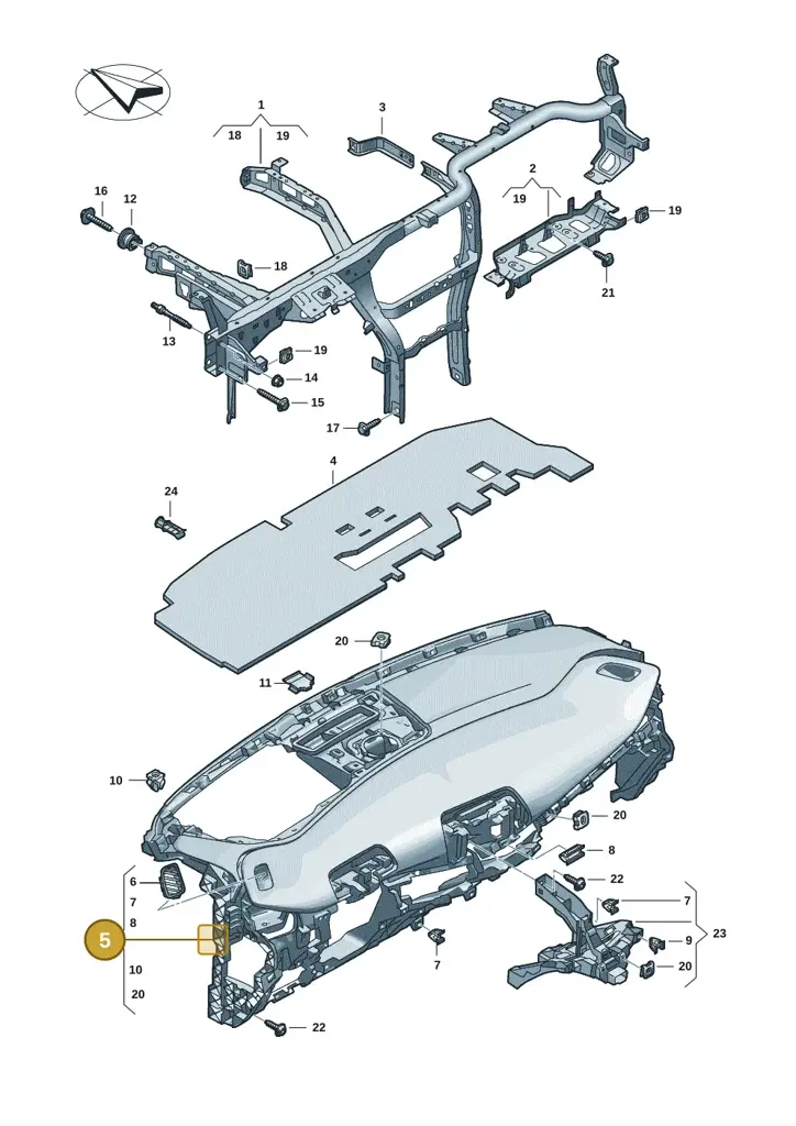 11H857003AZO — SEAT CUPRA Tavascan (2023-) diagram 20h857000, position 5