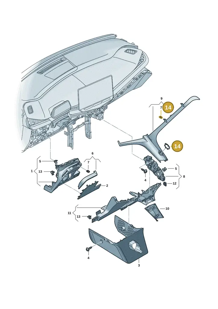 11H8571366PS — SEAT CUPRA Tavascan (2023-) diagram 20h857020, position 14
