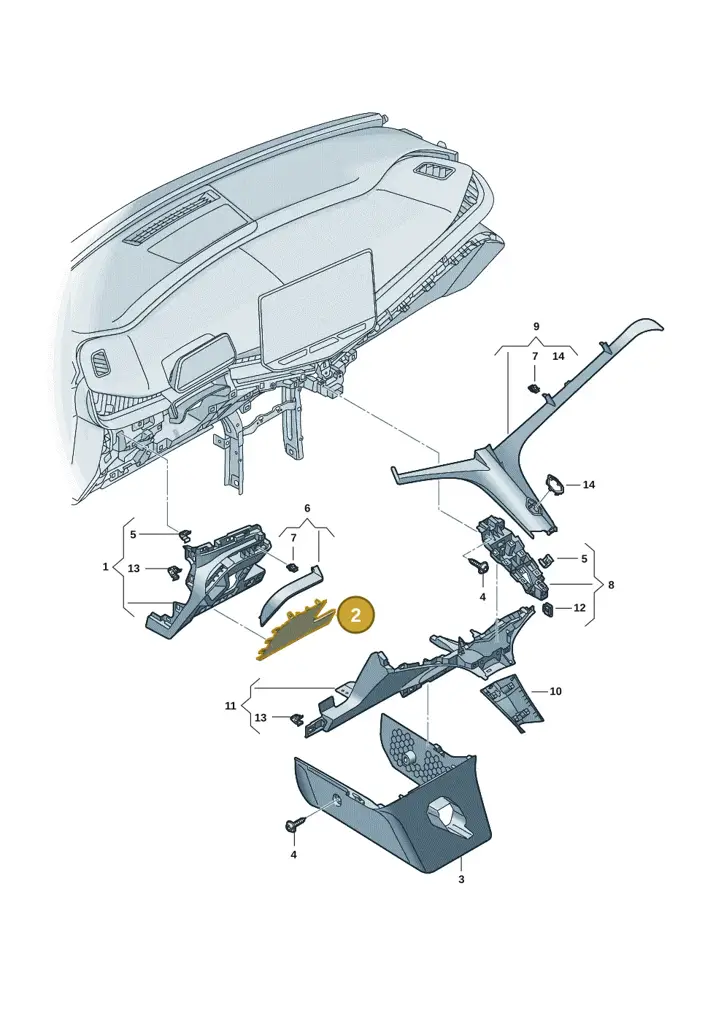 11H8571614PK — SEAT CUPRA Tavascan (2023-) diagram 20h857020, position 2