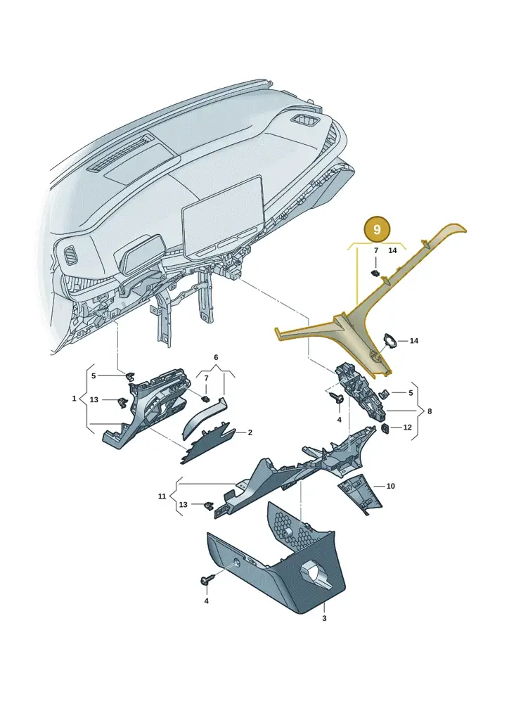 11H857378B0DV — SEAT CUPRA Tavascan (2023-) diagram 20h857020, position 9