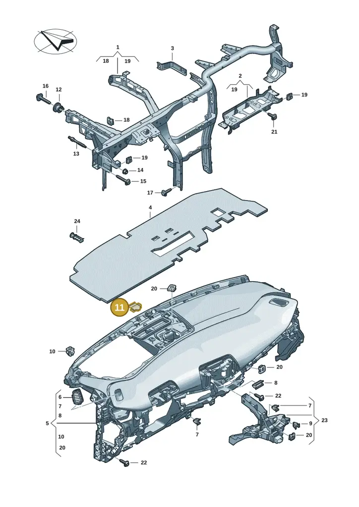 11H857949 — SEAT CUPRA Tavascan (2023-) diagram 20h857000, position 11