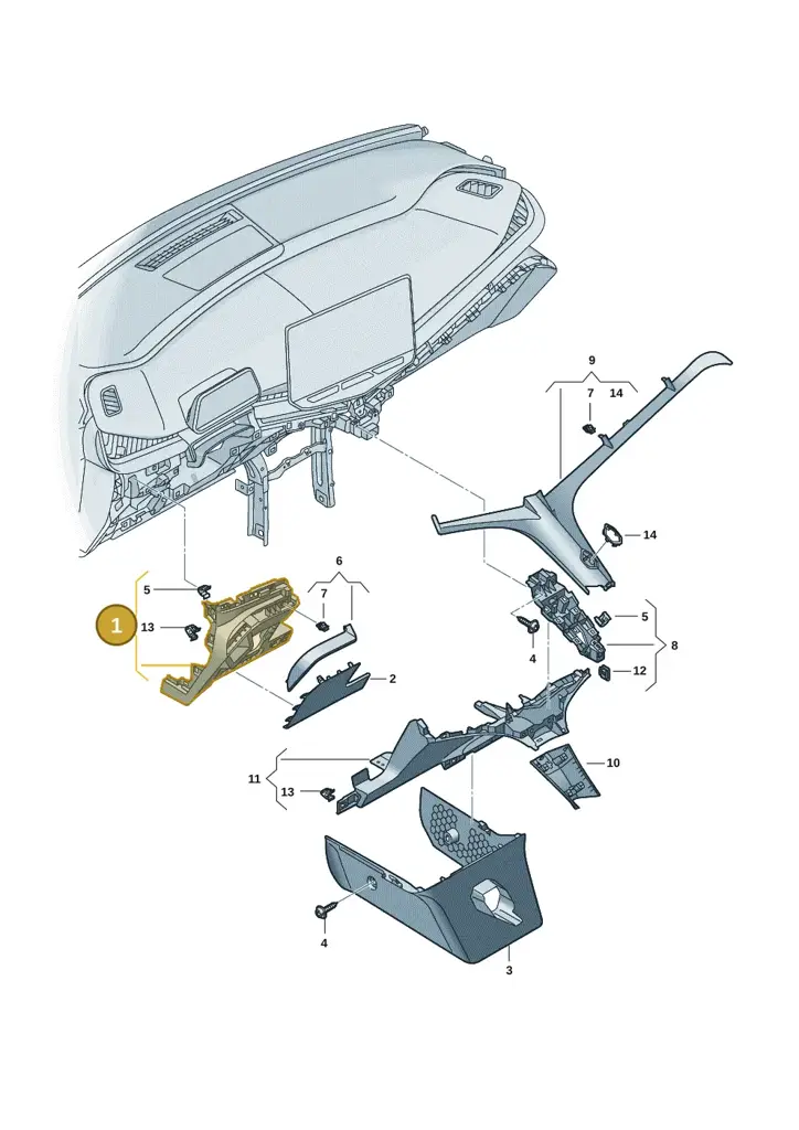 11H8583654PK — SEAT CUPRA Tavascan (2023-) diagram 20h857020, position 1