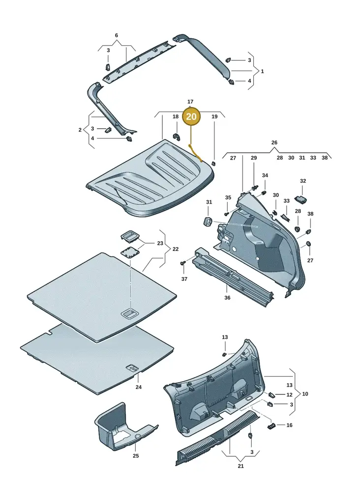 11H8634474PK — SEAT CUPRA Tavascan (2023-) diagram 20h867080, position 20