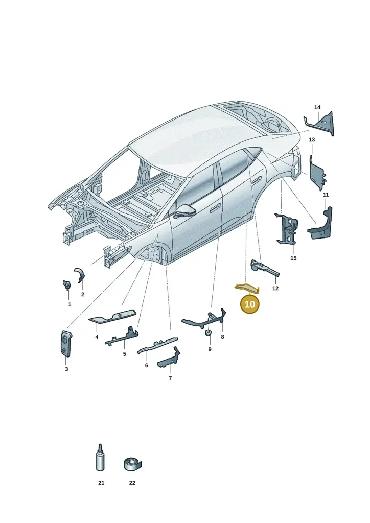 11H864622 — SEAT CUPRA Tavascan (2023-) diagram 11h864000, position 10