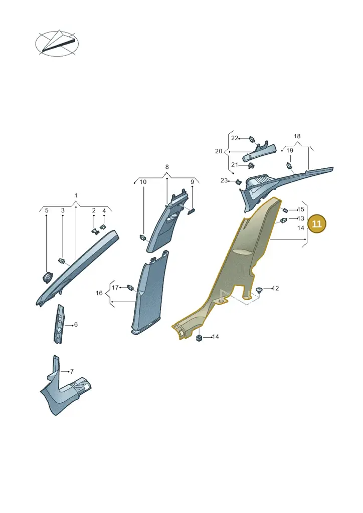 11H8677664PK — SEAT CUPRA Tavascan (2023-) diagram 20h867065, position 11