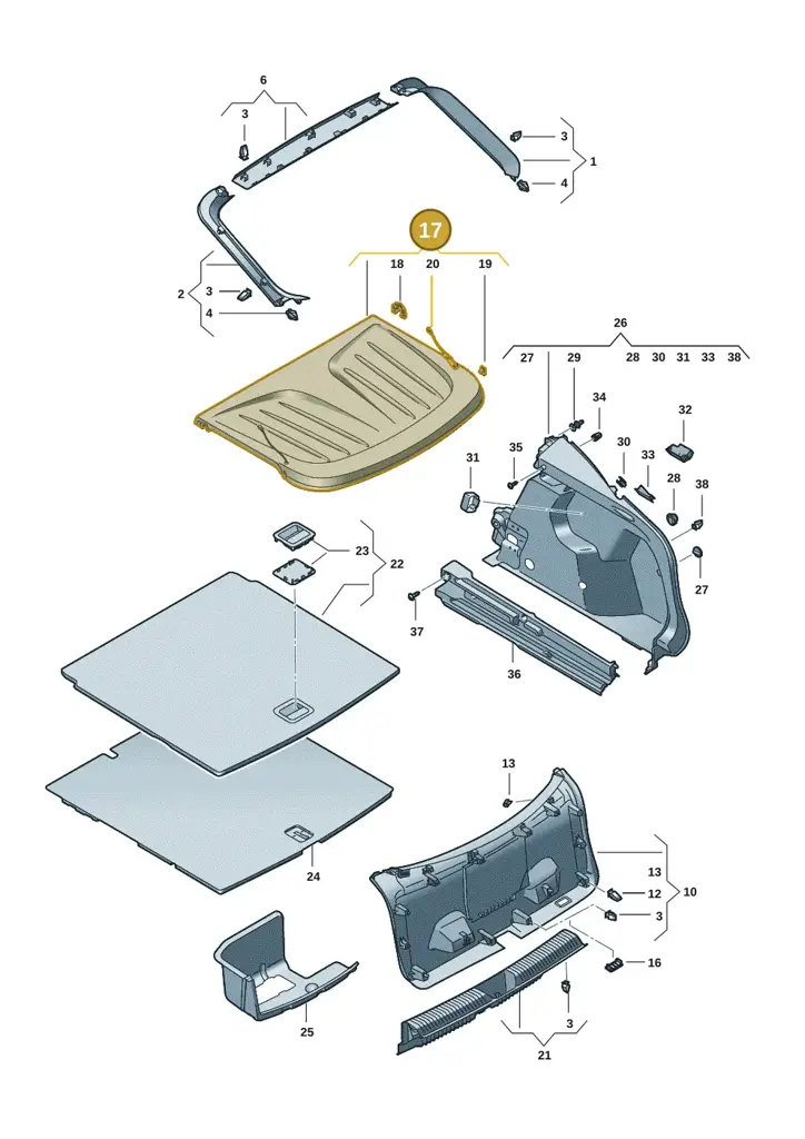 11H86776987A — SEAT CUPRA Tavascan (2023-) diagram 20h867080, position 17