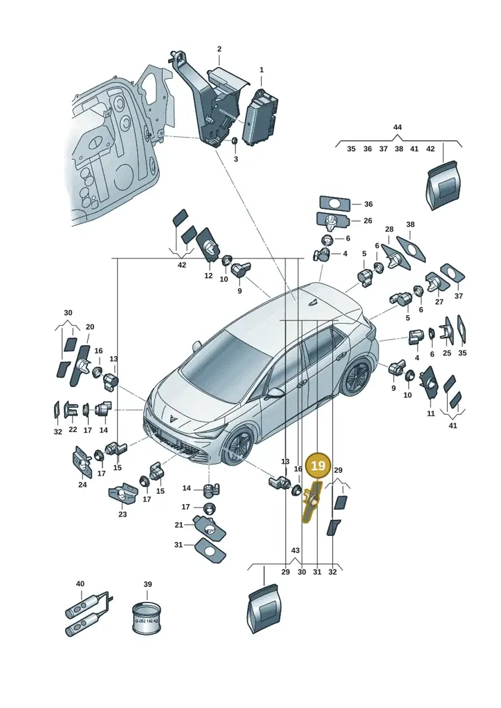 11H919493GRU — SEAT CUPRA Tavascan (2023-) diagram 10s919000, position 19