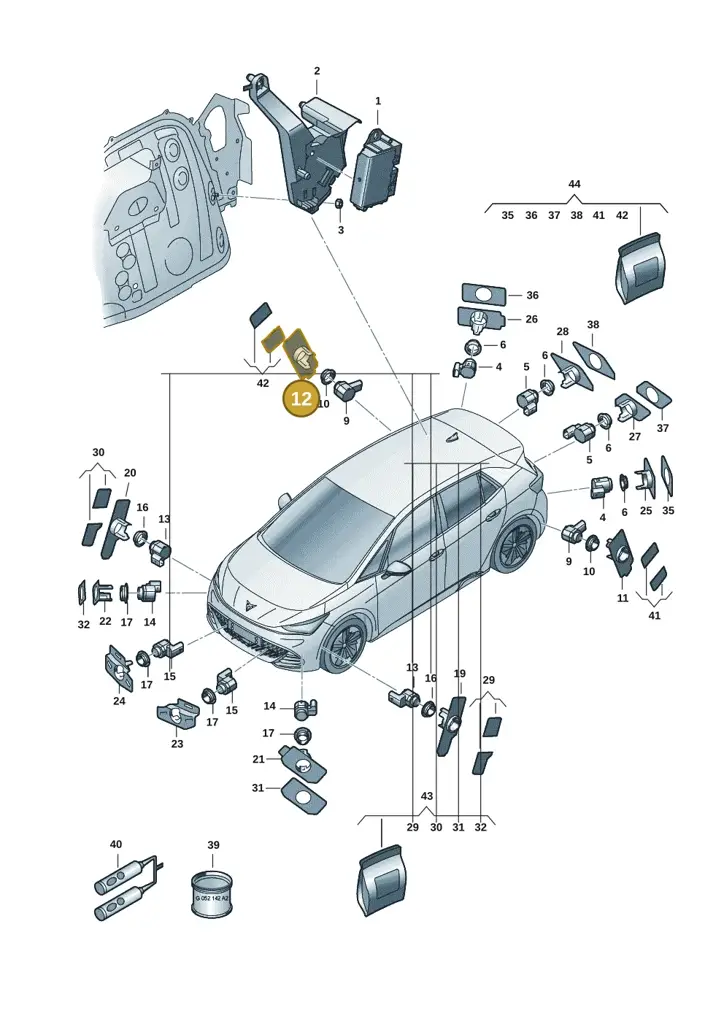11H919494AGRU — SEAT CUPRA Tavascan (2023-) diagram 10s919000, position 12
