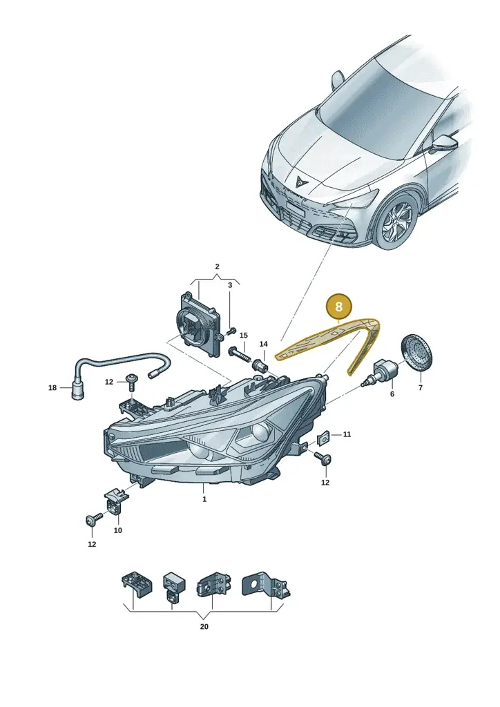 11H941192 — SEAT CUPRA Tavascan (2023-) diagram 20h941010, position 8