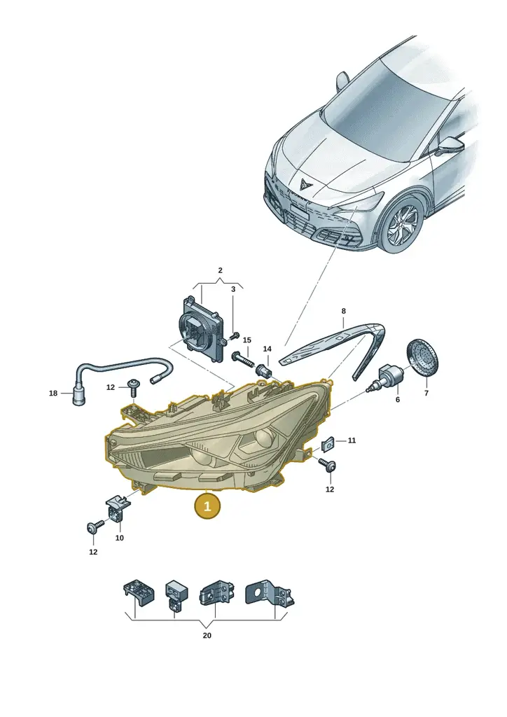 11H941773 — SEAT CUPRA Tavascan (2023-) diagram 20h941010, position 1