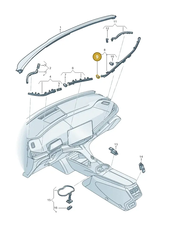 11H947581AE — SEAT CUPRA Tavascan (2023-) diagram 11h947005, position 9