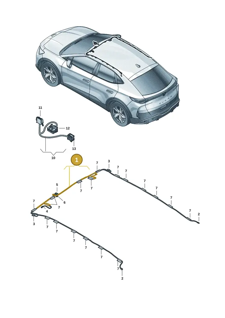 11H971100 — SEAT CUPRA Tavascan (2023-) diagram 20h972070, position 1
