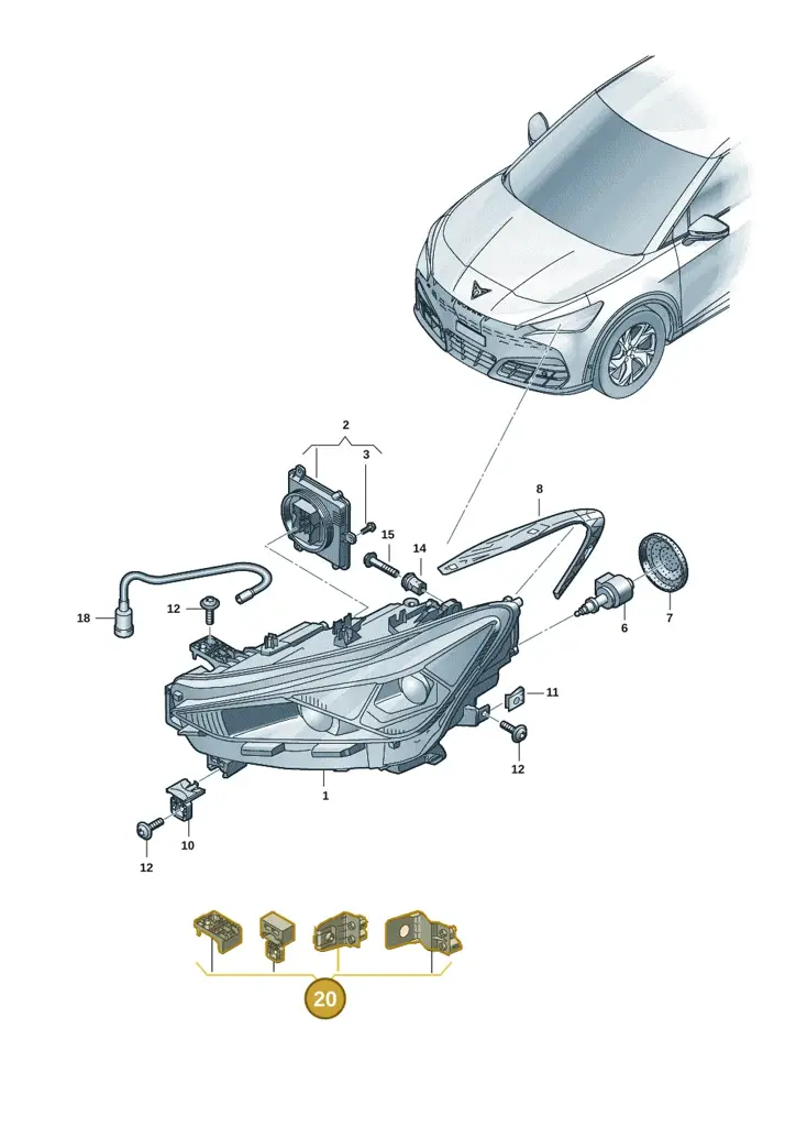 11H998225 — SEAT CUPRA Tavascan (2023-) diagram 20h941010, position 20