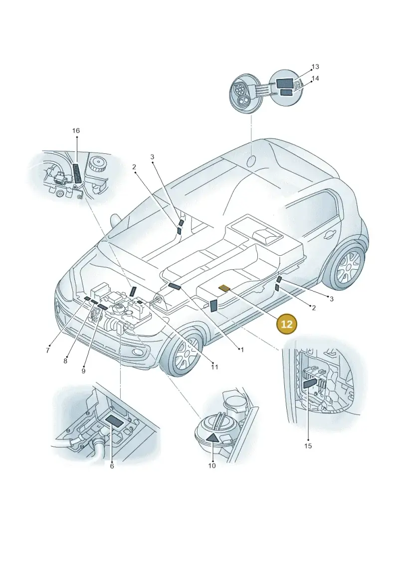 12E010849F — SEAT Mii electric (2020-2021) diagram 899010000, position 12