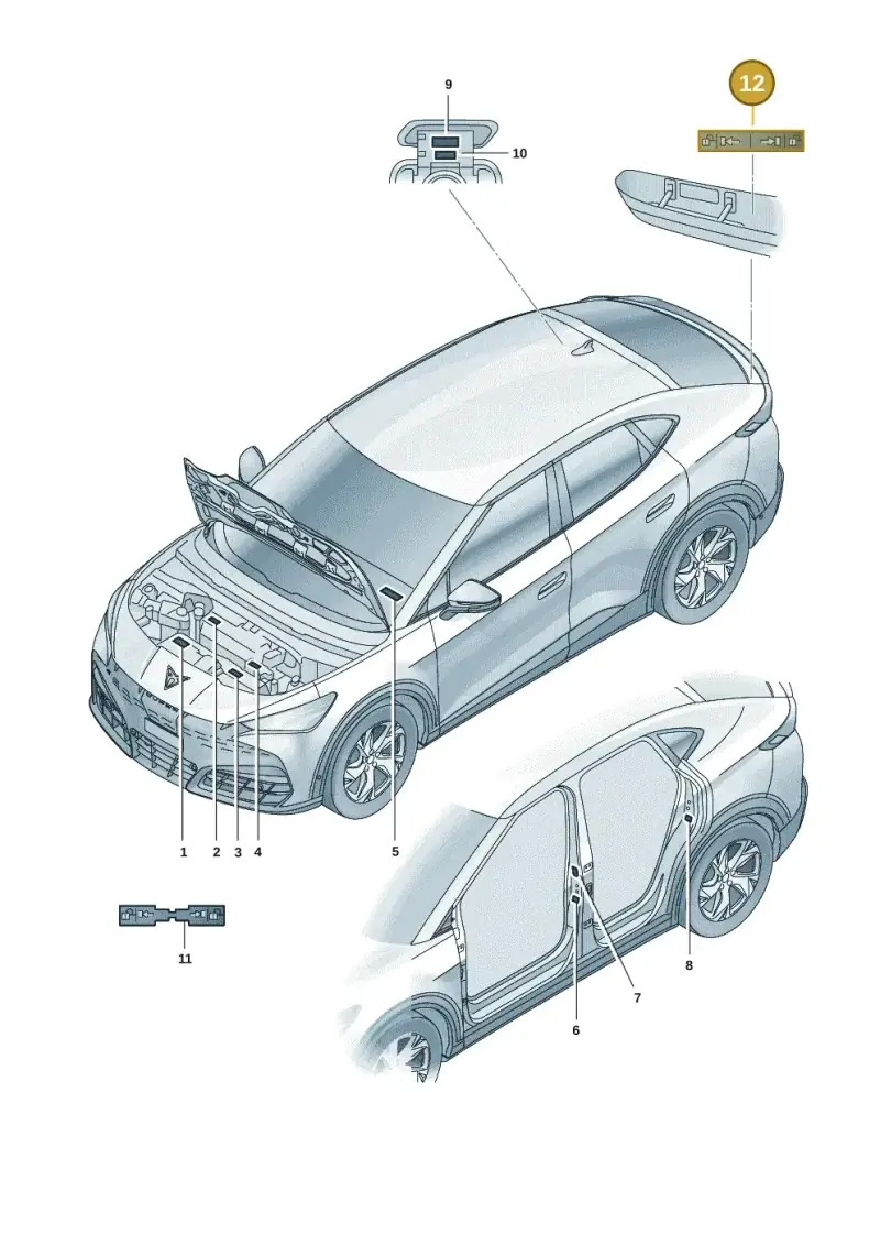 12E010867Q — SEAT Tavascan Cupra (2023-) diagram 20h010000, position 12