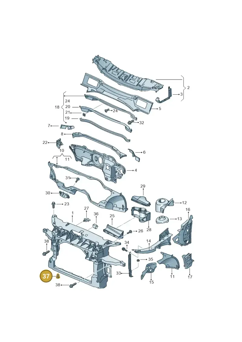 165827592 — SEAT Altea XL Reference (2013-2013) diagram 418805000, position 37