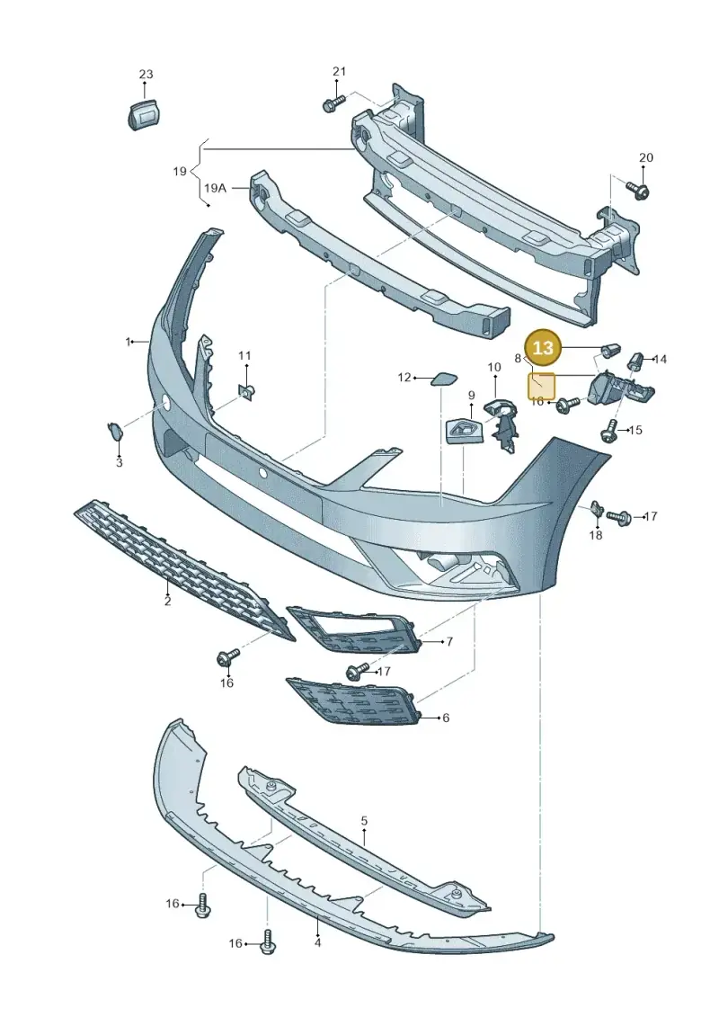 165827592 — SEAT Leon ST Stylance (2016-2020) diagram 830807000, position 13