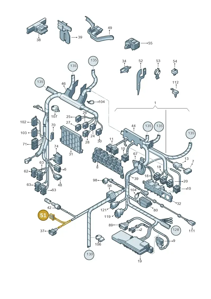 171971835A — SEAT TOLEDO/LEON/LEON-4 (2001-2006) diagram 201971800, position 51