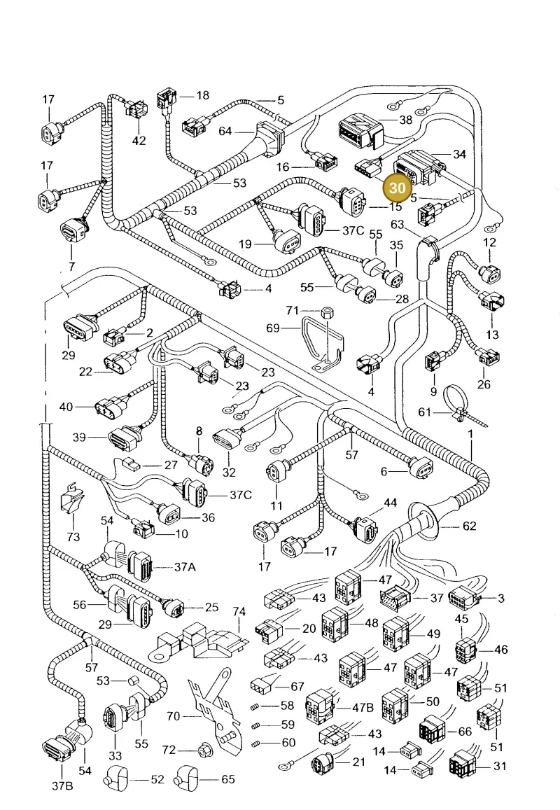 171971835A — SEAT CORDOBA/VARIO (1999-2002) diagram 238971600, position 30