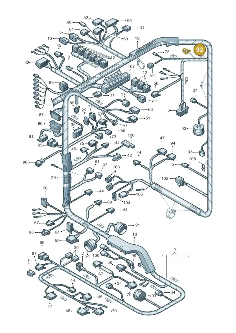 191972701 — SEAT Alhambra (2006-2010) diagram 162971810, position 92