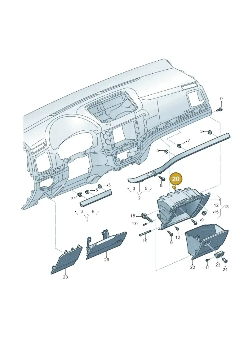 1C0858945 — SEAT Alhambra Stylance (2015-2022) diagram 689857200, position 20