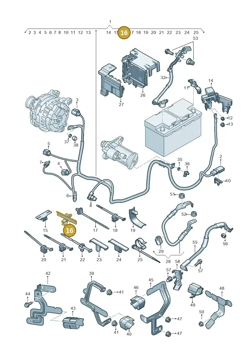 1C0971848 — SEAT Formentor TSI CUPRA (2020-) diagram 596972000, position 16
