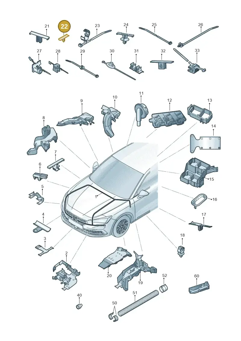 1C0971848 — SEAT Formentor TSI CUPRA (2020-) diagram 5fn971081, position 22