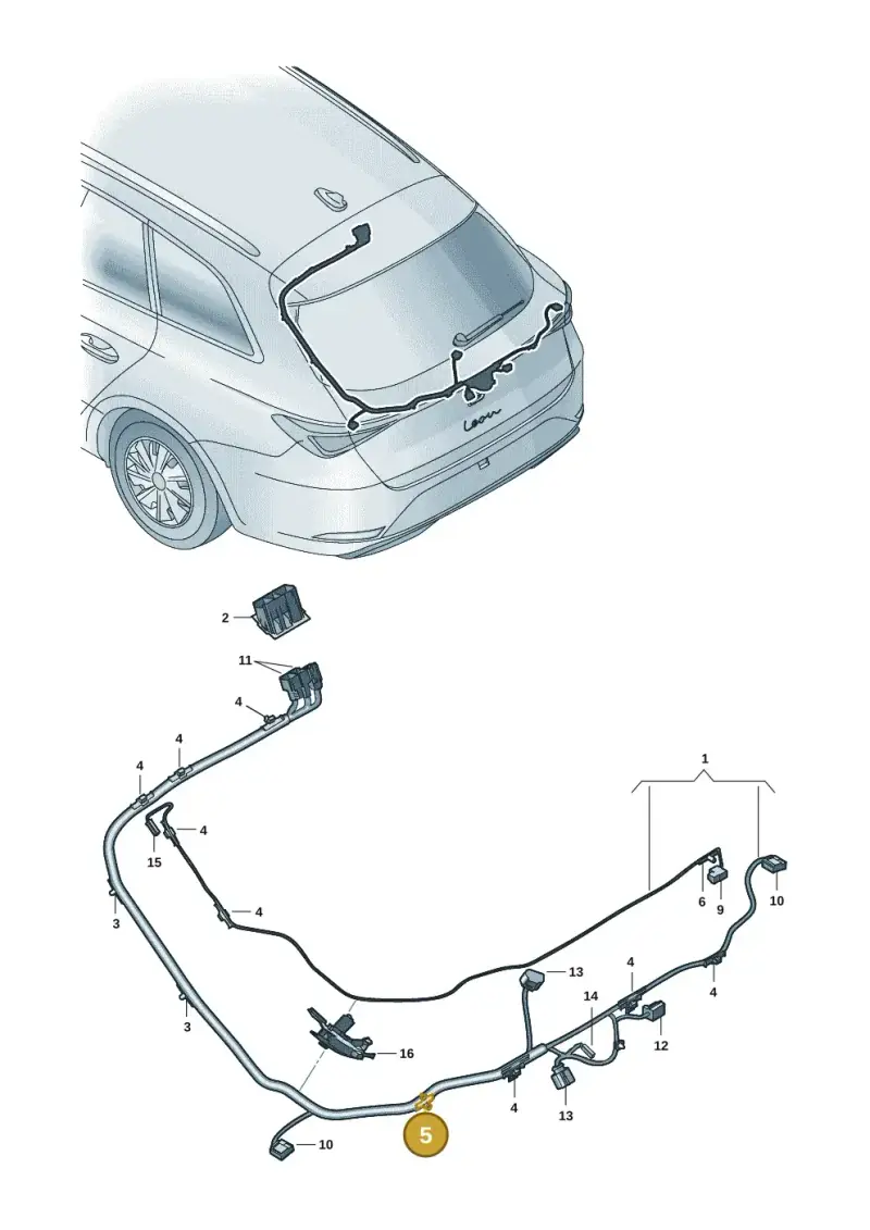 1C0971848D — SEAT Leon style (2019-) diagram 5fn972094, position 5