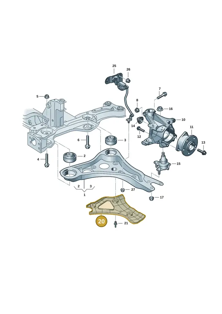 1EA407118B — SEAT EBoost CUPRA (2021-) diagram 10a407000, position 20