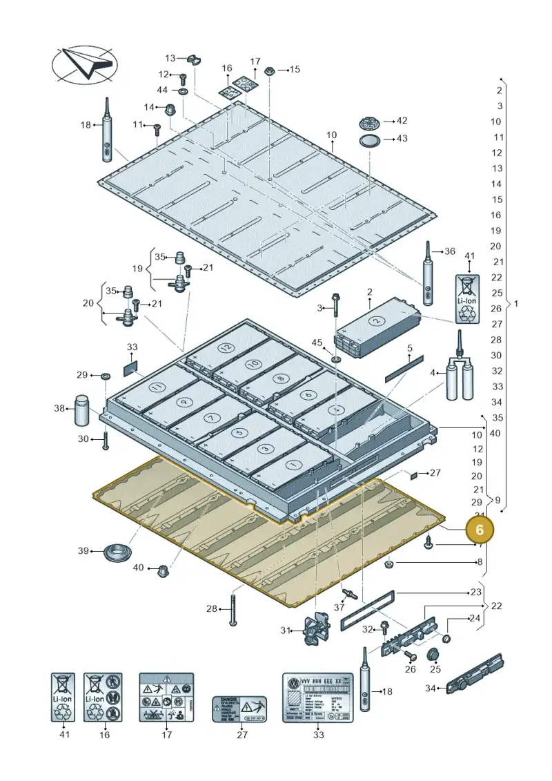 1EA801707F — SEAT EBoost CUPRA (2021-) diagram 082915050, position 6