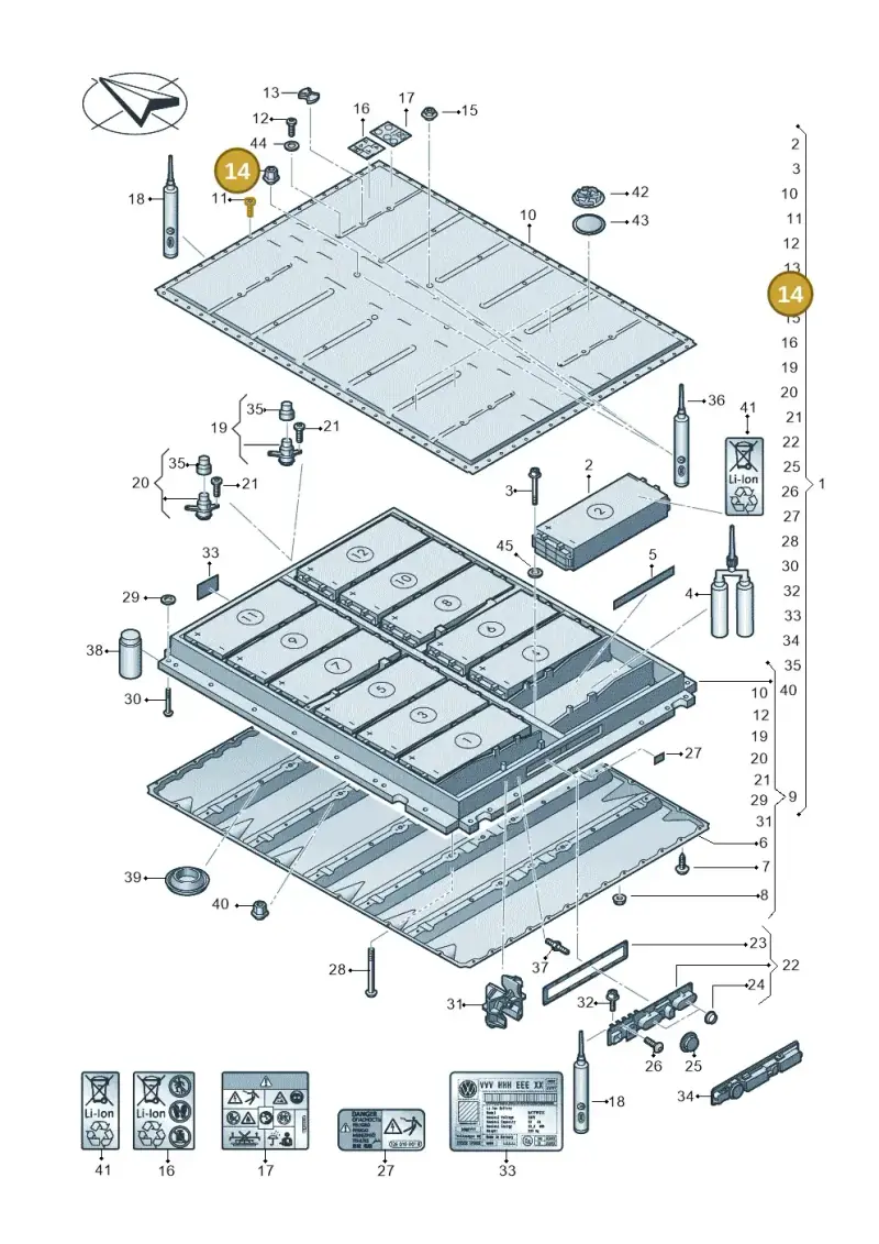 1EA802131A — SEAT EBoost CUPRA (2021-) diagram 082915050, position 14