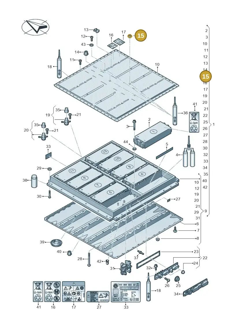 1EA802132A — SEAT EBoost CUPRA (2021-) diagram 062915050, position 15
