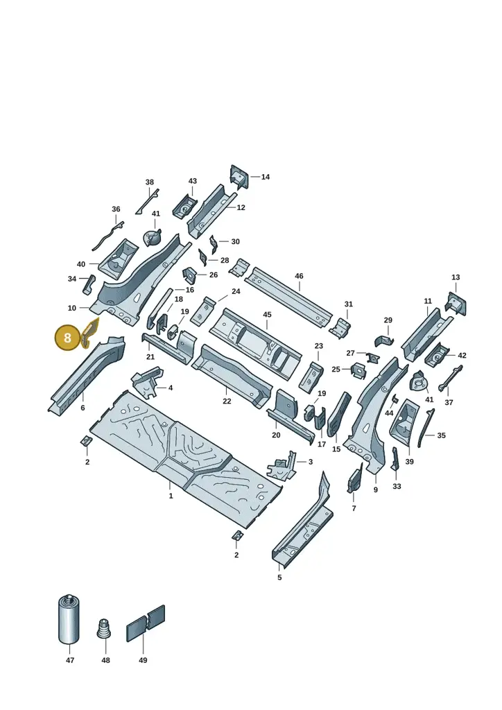 1EA802134 — SEAT EBoost CUPRA (2021-) diagram 10a803020, position 8