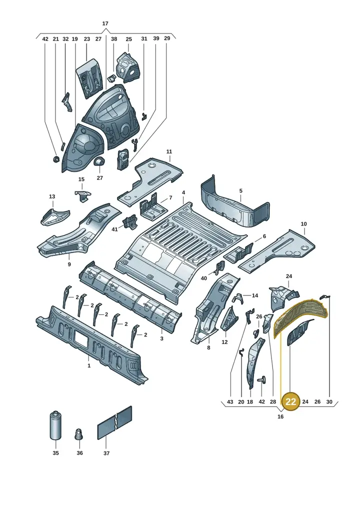 1EA802191 — SEAT Tavascan Cupra (2023-) diagram 11a803015, position 22
