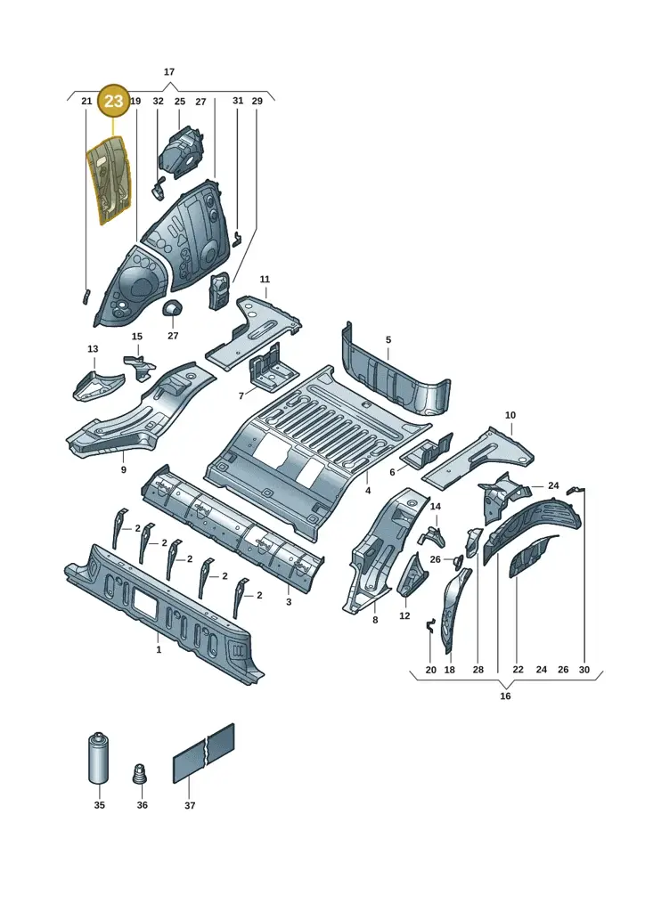 1EA802192 — SEAT EBoost CUPRA (2021-) diagram 10a803015, position 23