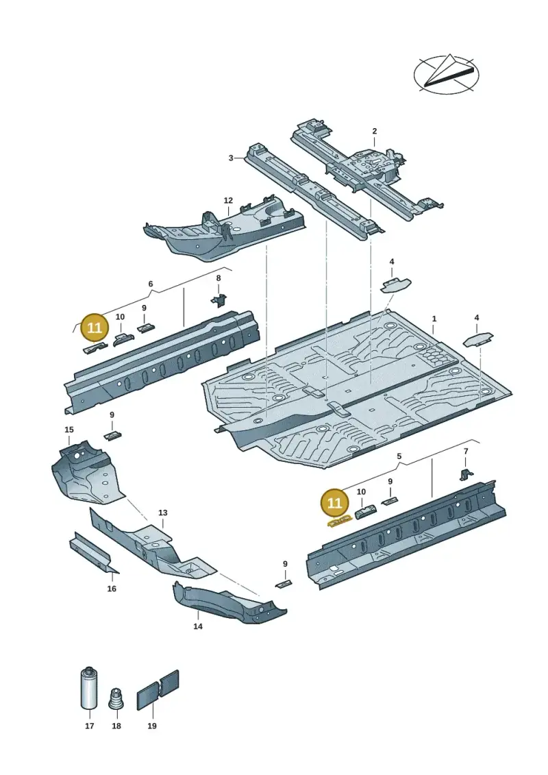 1EA802307 — SEAT Tavascan Cupra (2023-) diagram 11a803010, position 11