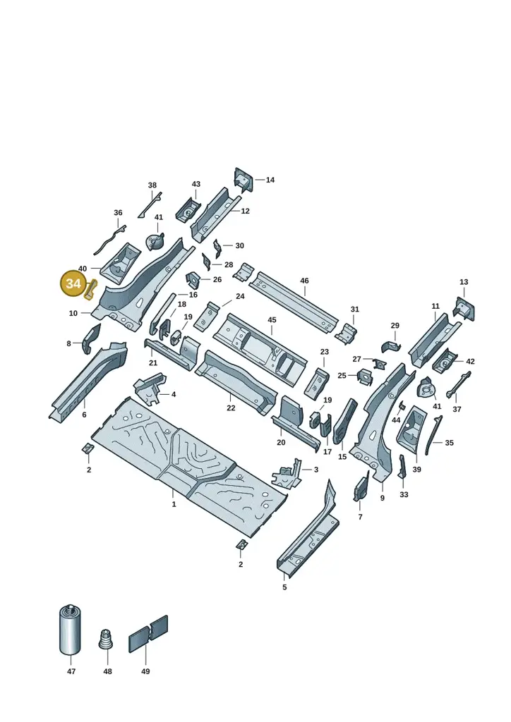 1EA802398 — SEAT EBoost CUPRA (2021-) diagram 10a803020, position 34