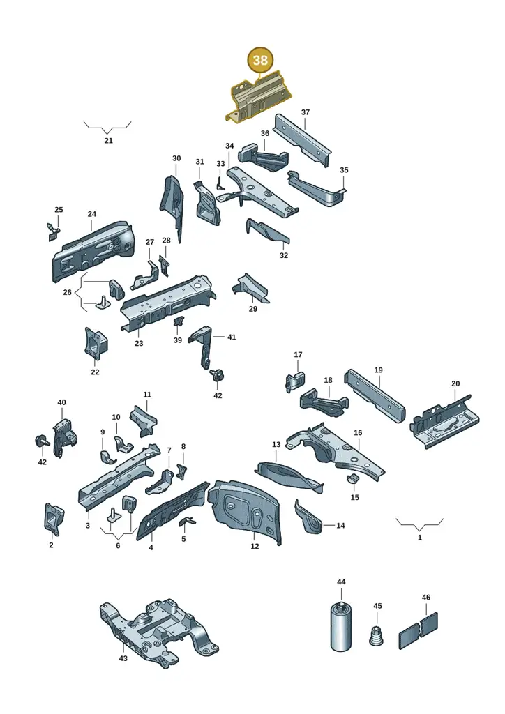 1EA802508 — SEAT EBoost CUPRA (2021-) diagram 10s803000, position 38
