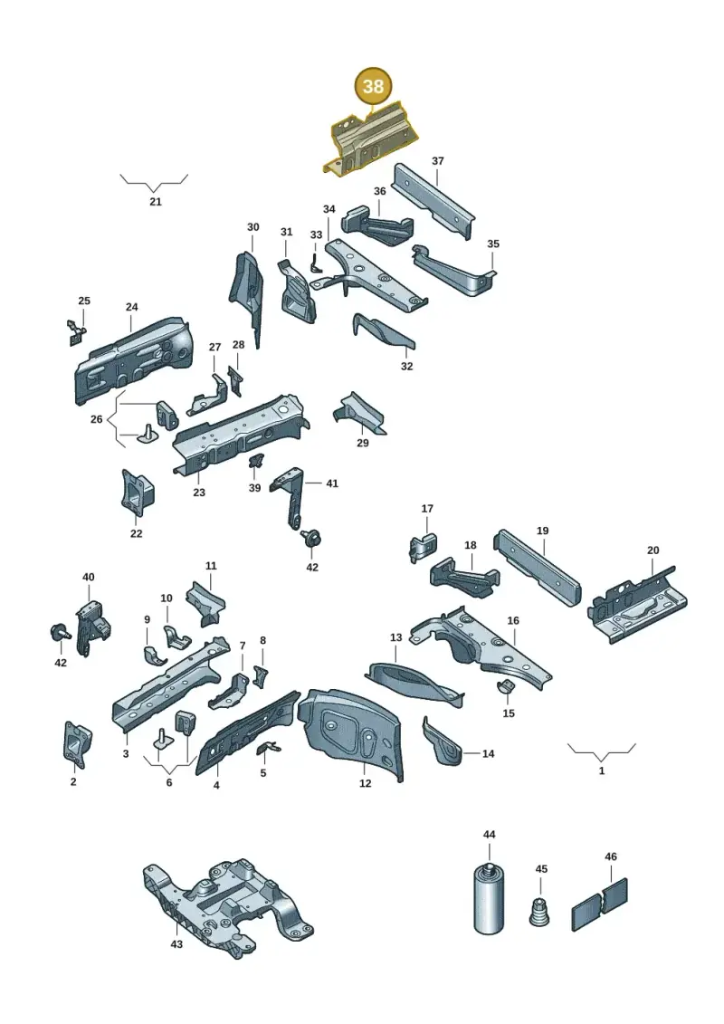 1EA802508 — SEAT EBoost CUPRA (2021-) diagram 10s803000, position 38