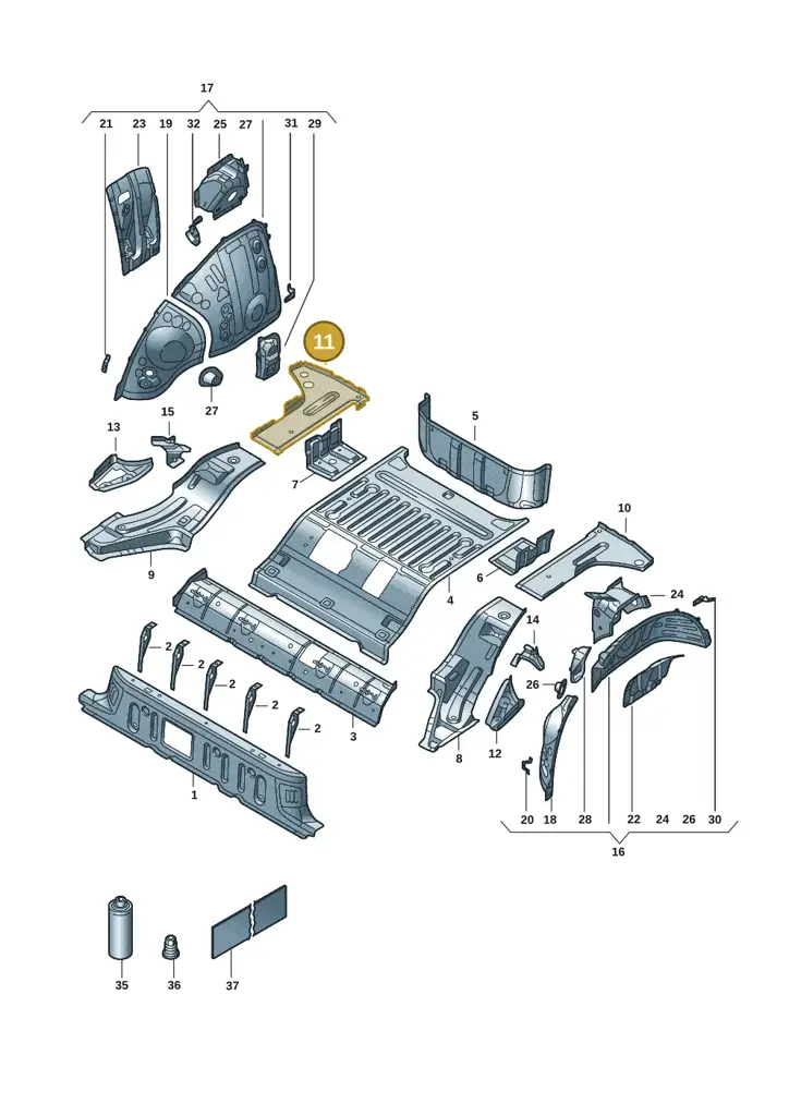 1EA802852 — SEAT EBoost CUPRA (2021-) diagram 10a803015, position 11