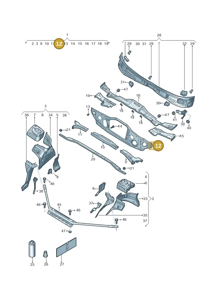 1EA803155E — SEAT Tavascan Cupra (2023-) diagram 11a803005, position 12