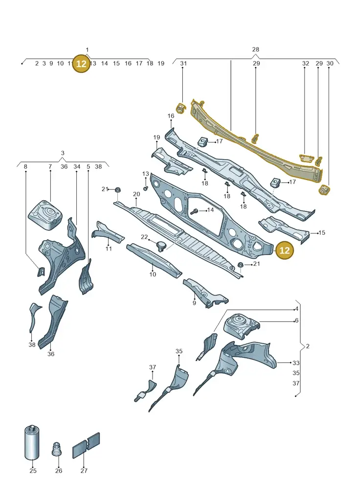 1EA803155 — SEAT EBoost CUPRA (2021-) diagram 10a803005, position 12