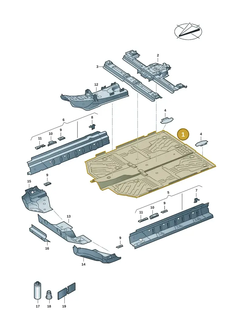 1EA803205E — SEAT Tavascan Cupra (2023-) diagram 11a803010, position 1