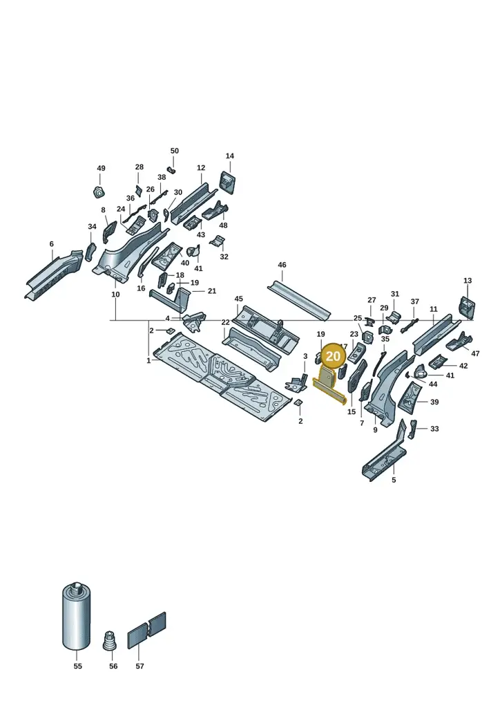 1EA803345 — SEAT Tavascan Cupra (2023-) diagram 11a803020, position 20