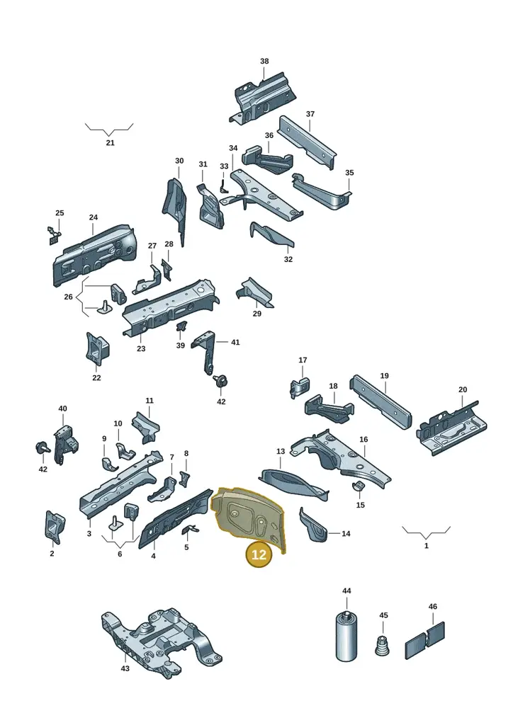 1EA804119 — SEAT EBoost CUPRA (2021-) diagram 10s803000, position 12