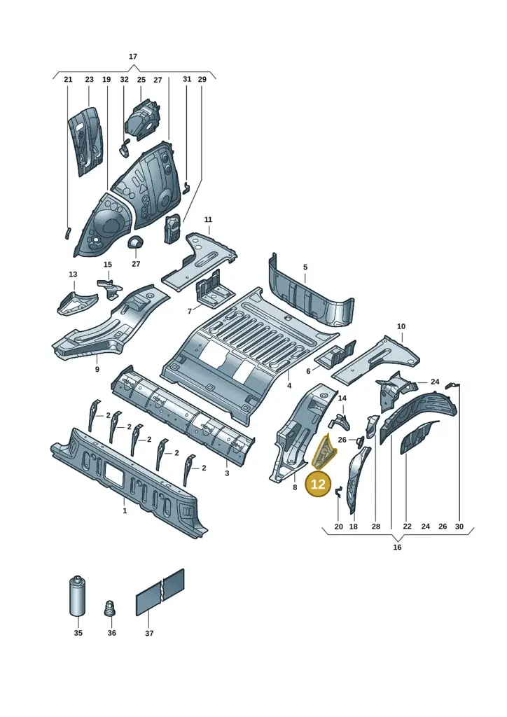 1EA804201 — SEAT EBoost CUPRA (2021-) diagram 10a803015, position 12