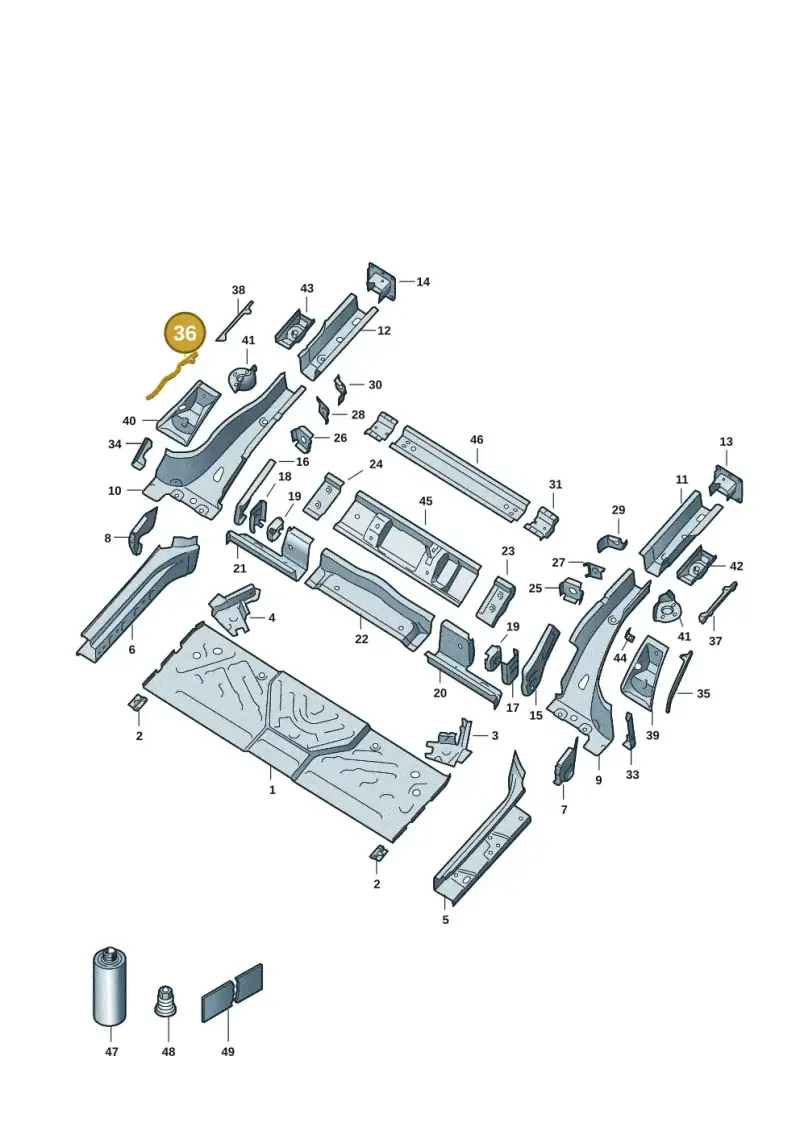 1EA804536 — SEAT EBoost CUPRA (2021-) diagram 10a803020, position 36