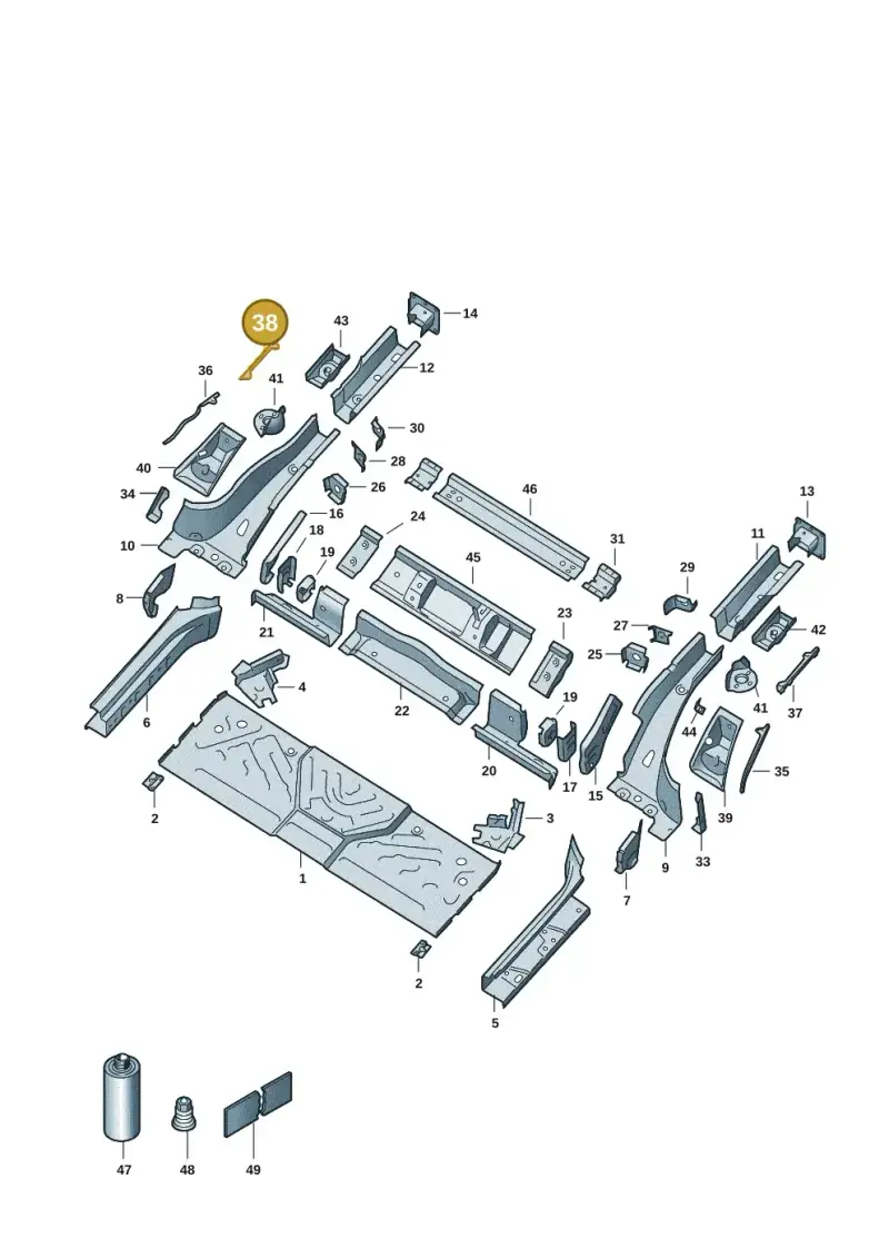 1EA804586 — SEAT EBoost CUPRA (2021-) diagram 10a803020, position 38